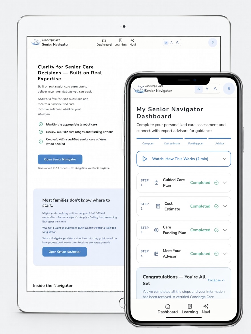 Senior Navigator app on iPad